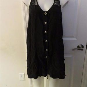 MISS FERRIDAY BLACK SLEEVELESS SHORTS ROMPERS 2/M